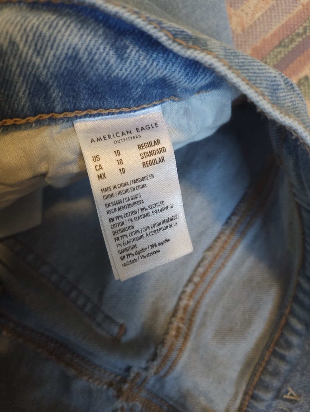 American Eagle Super High Rise Straight Jeans Size 10 Regular - Picture 9 of 10